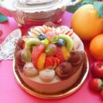 チョコ生フルーツデコレーションケーキ